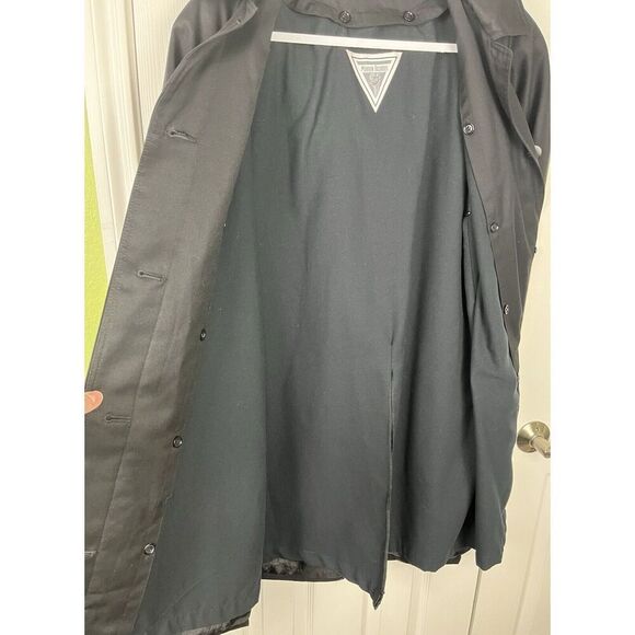 Marvin Richards Vintage Black Wool Trench Coat Womens‎ Size 8 P - Picture 9 of 10